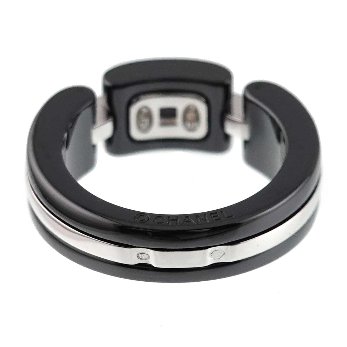 ULTRA Ring Black Ceramic 18K WG 750 Size51 5.25(US)