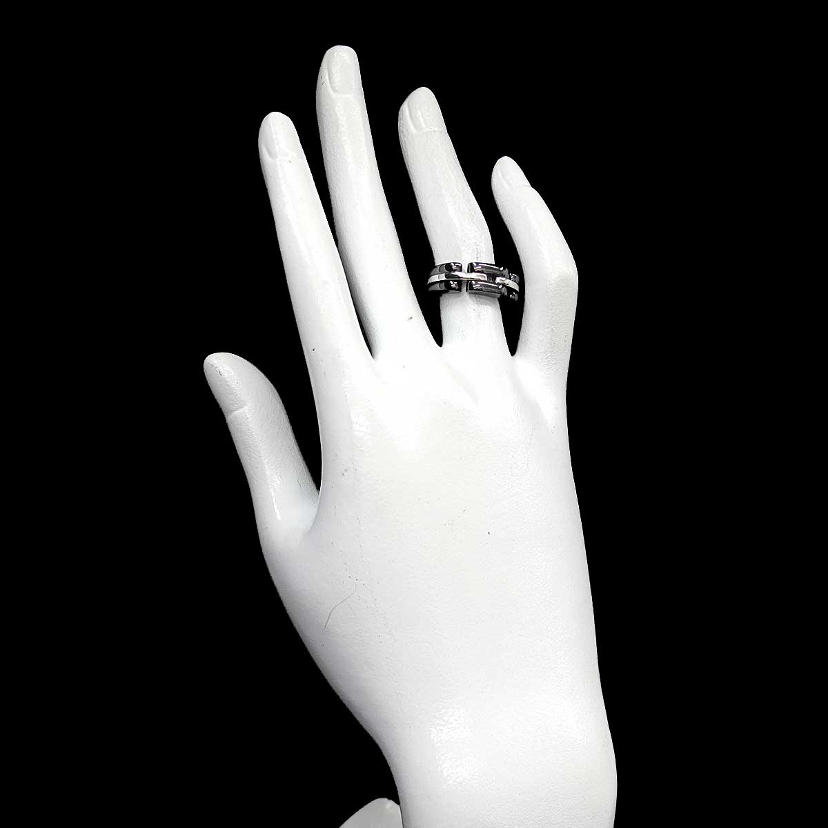 ULTRA Ring Black Ceramic 18K WG 750 Size51 5.25(US)