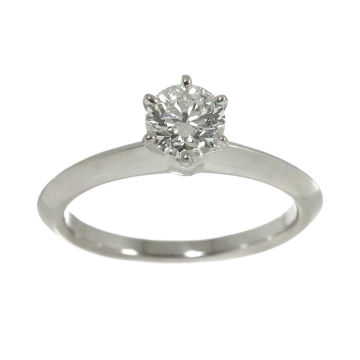 Diamond 0.62ct I/VS1/3EX Ring Pt Platinum Size5.5-5.75(US)