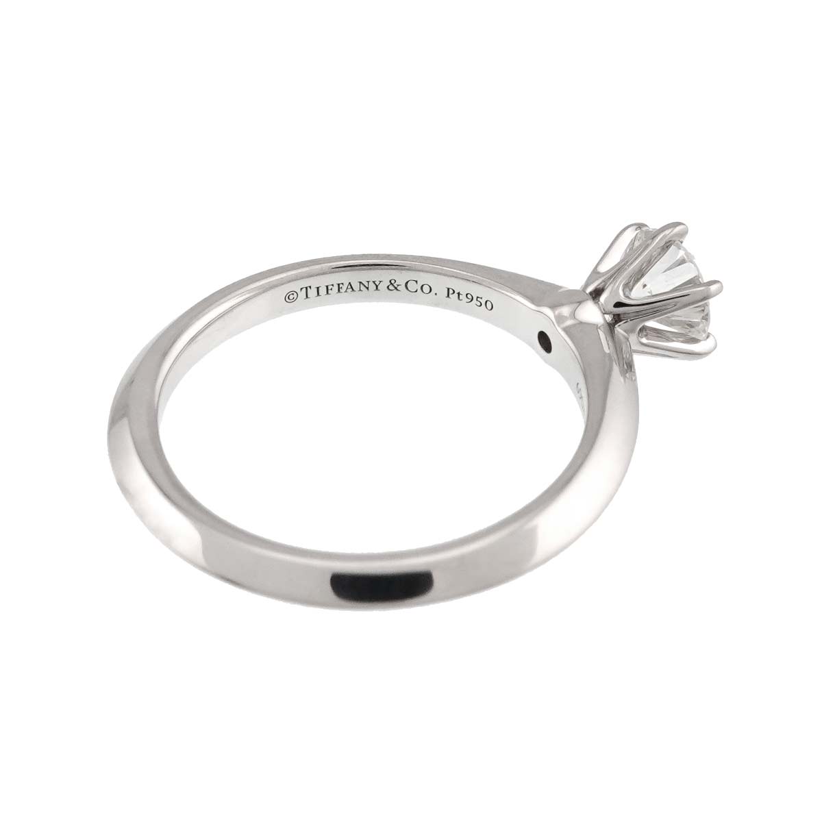 Diamond 0.62ct I/VS1/3EX Ring Pt Platinum Size5.5-5.75(US)