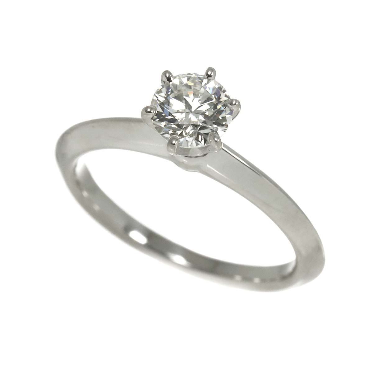 Diamond 0.62ct I/VS1/3EX Ring Pt Platinum Size5.5-5.75(US)