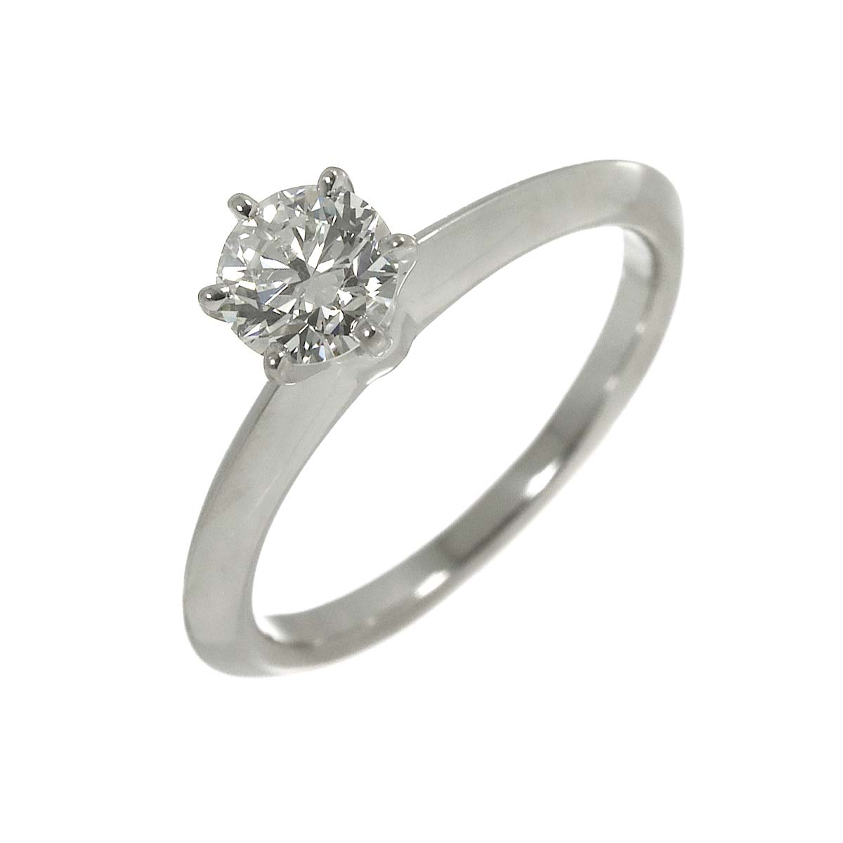 Diamond 0.62ct I/VS1/3EX Ring Pt Platinum Size5.5-5.75(US)