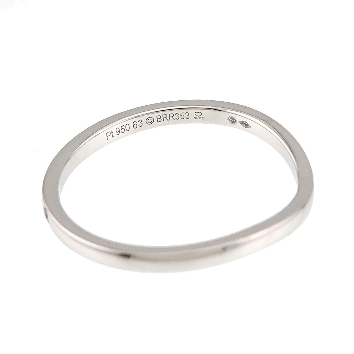 Ballerine curve Diamond 3P Ring Pt Pt size63 10.25(US)