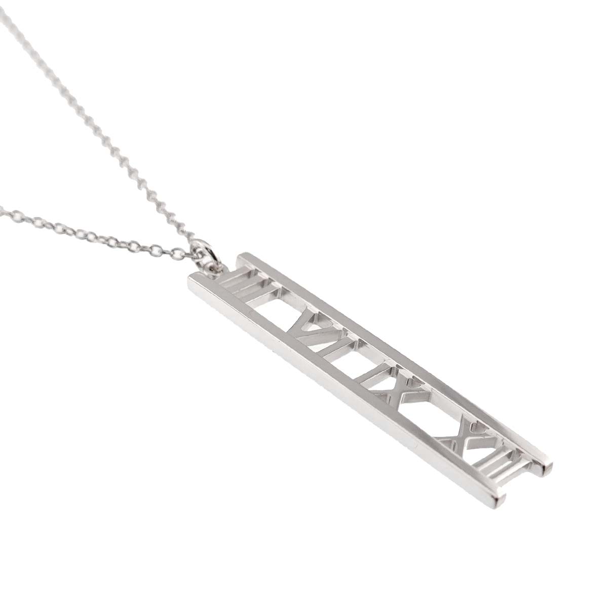Atlas Open bar Necklace 18K White Gold 750