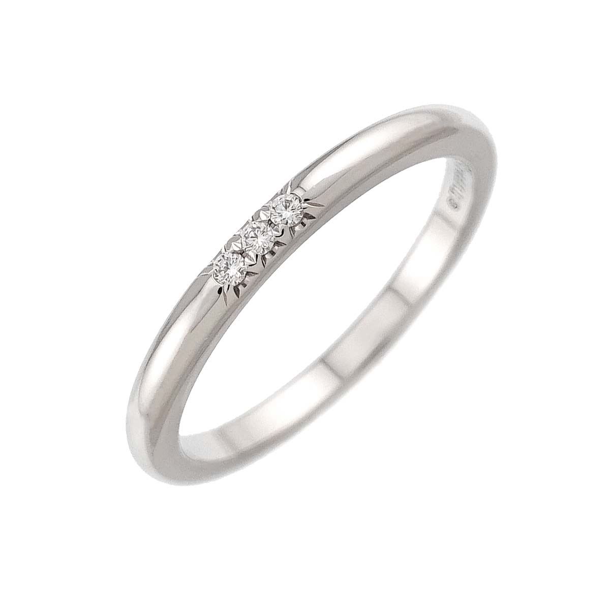 Forever Band Diamond Ring Pt Platinum Size6-6.25(US)