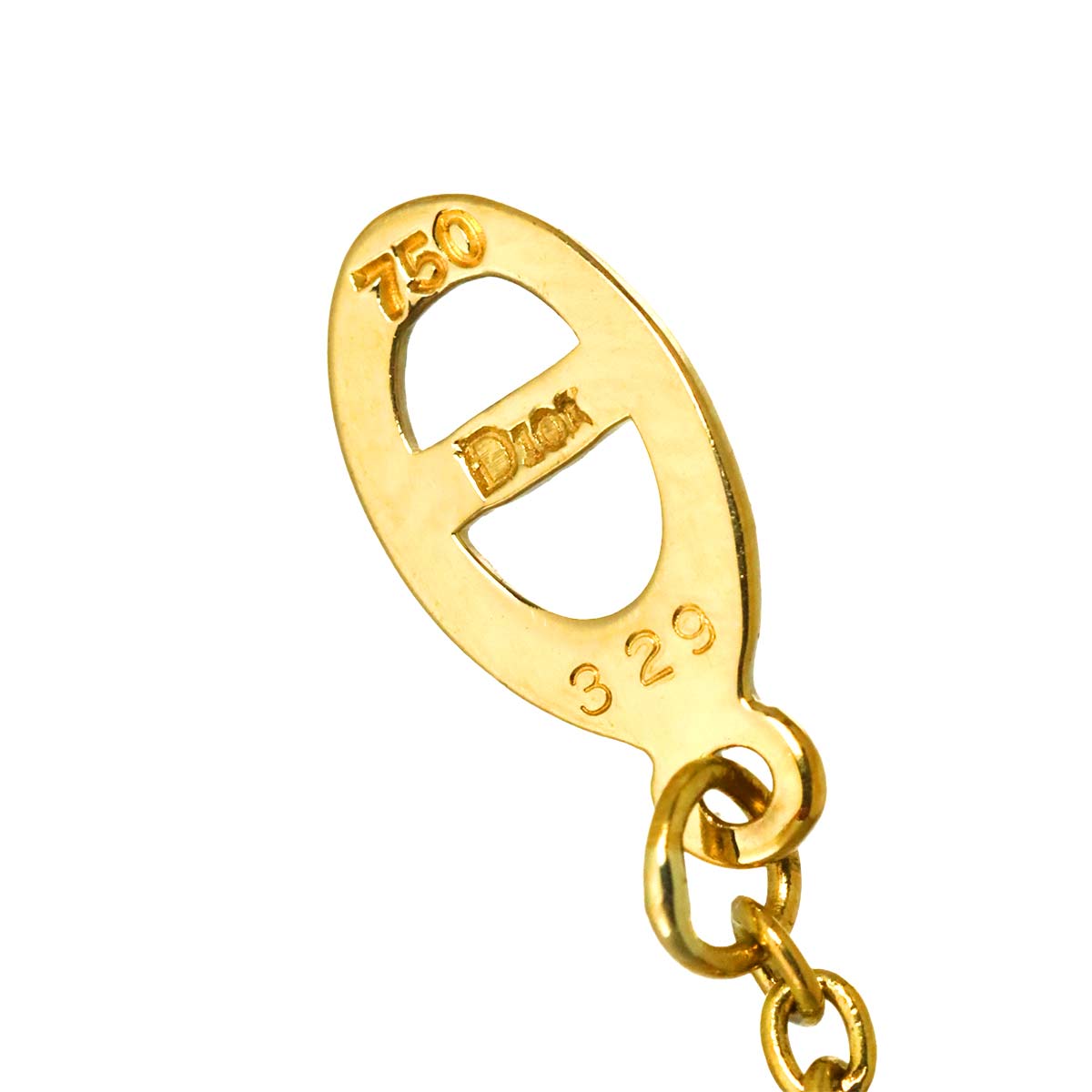 Diamond Emerald Necklace 18K Yellow Gold 750