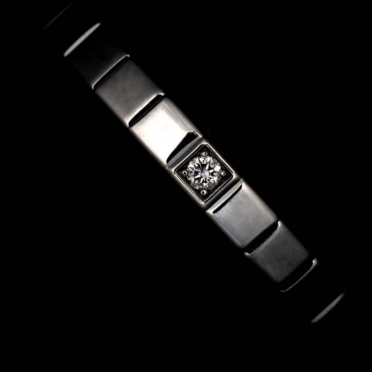 Ice Cube Diamond 1P Ring 18K WG 750 Size6.75(US)