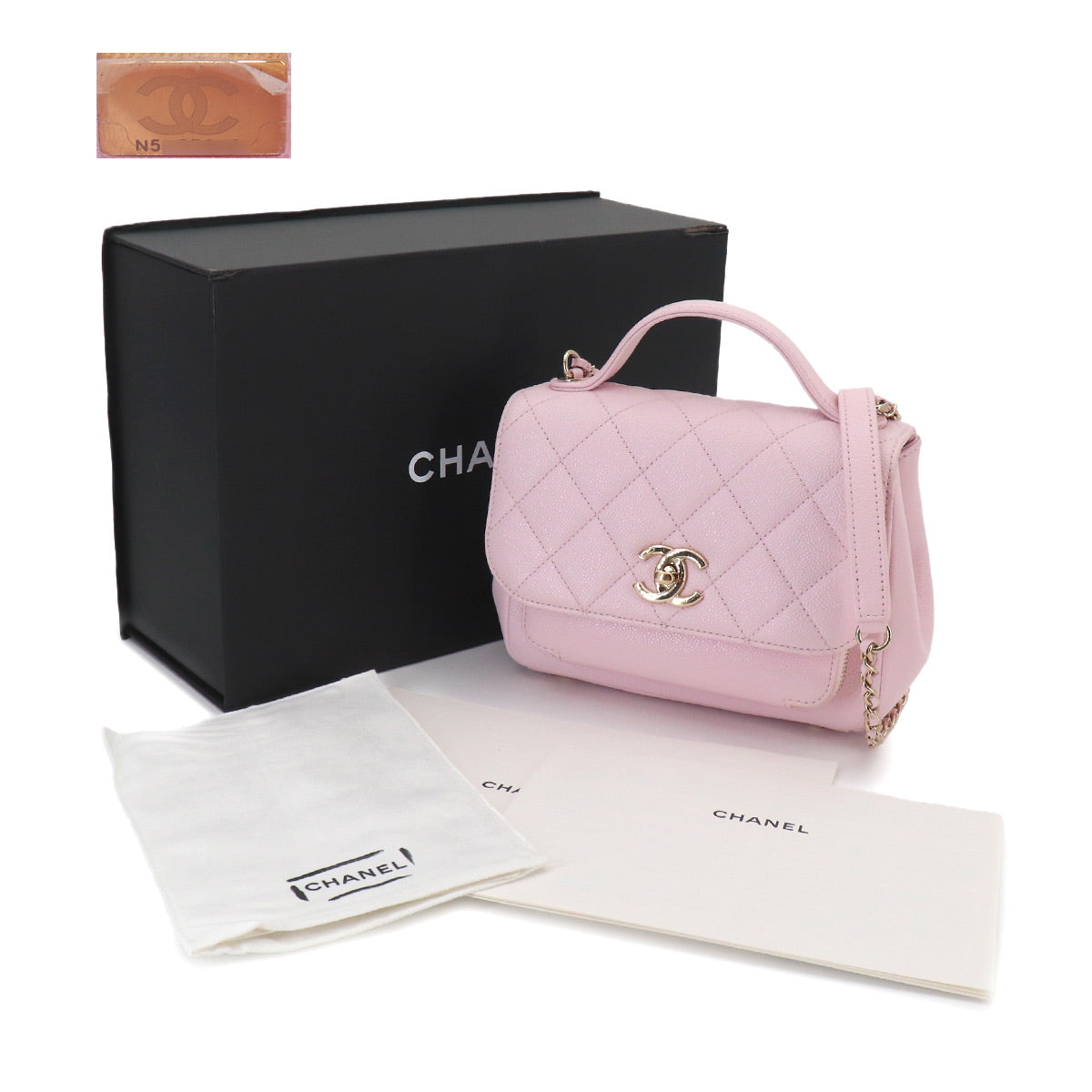 Matelasse Business Affinity Hand Chain Shoulder Bag Pink A93749