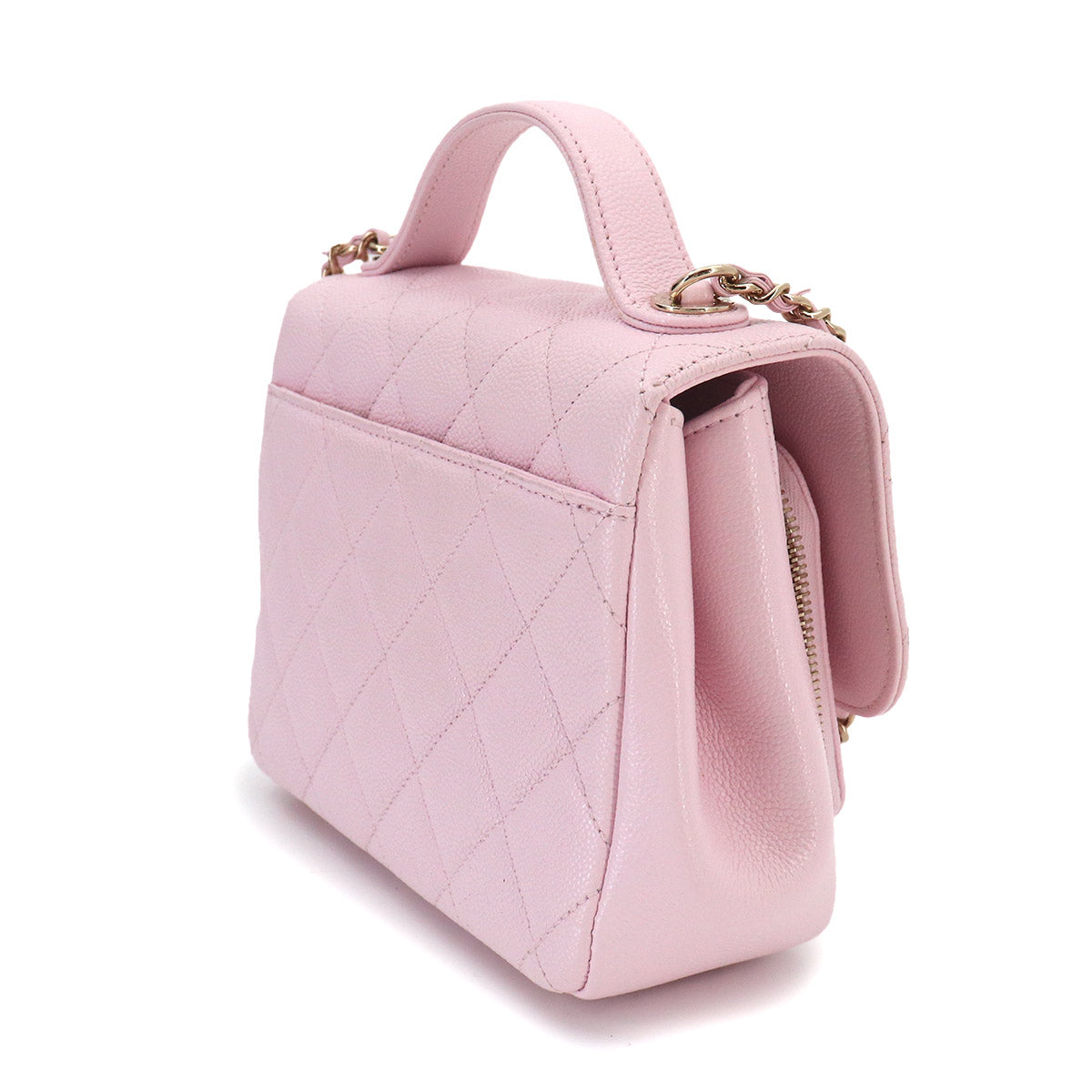 Matelasse Business Affinity Hand Chain Shoulder Bag Pink A93749