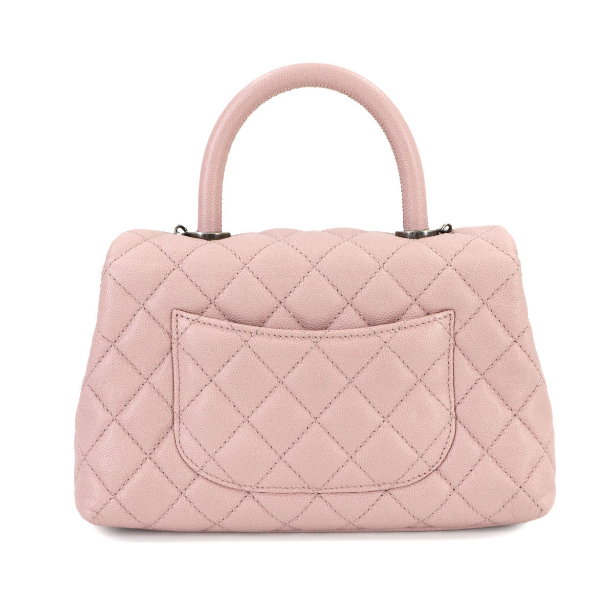 Matelasse Hand Shoulder Bag Leather Pink A92990 Purse