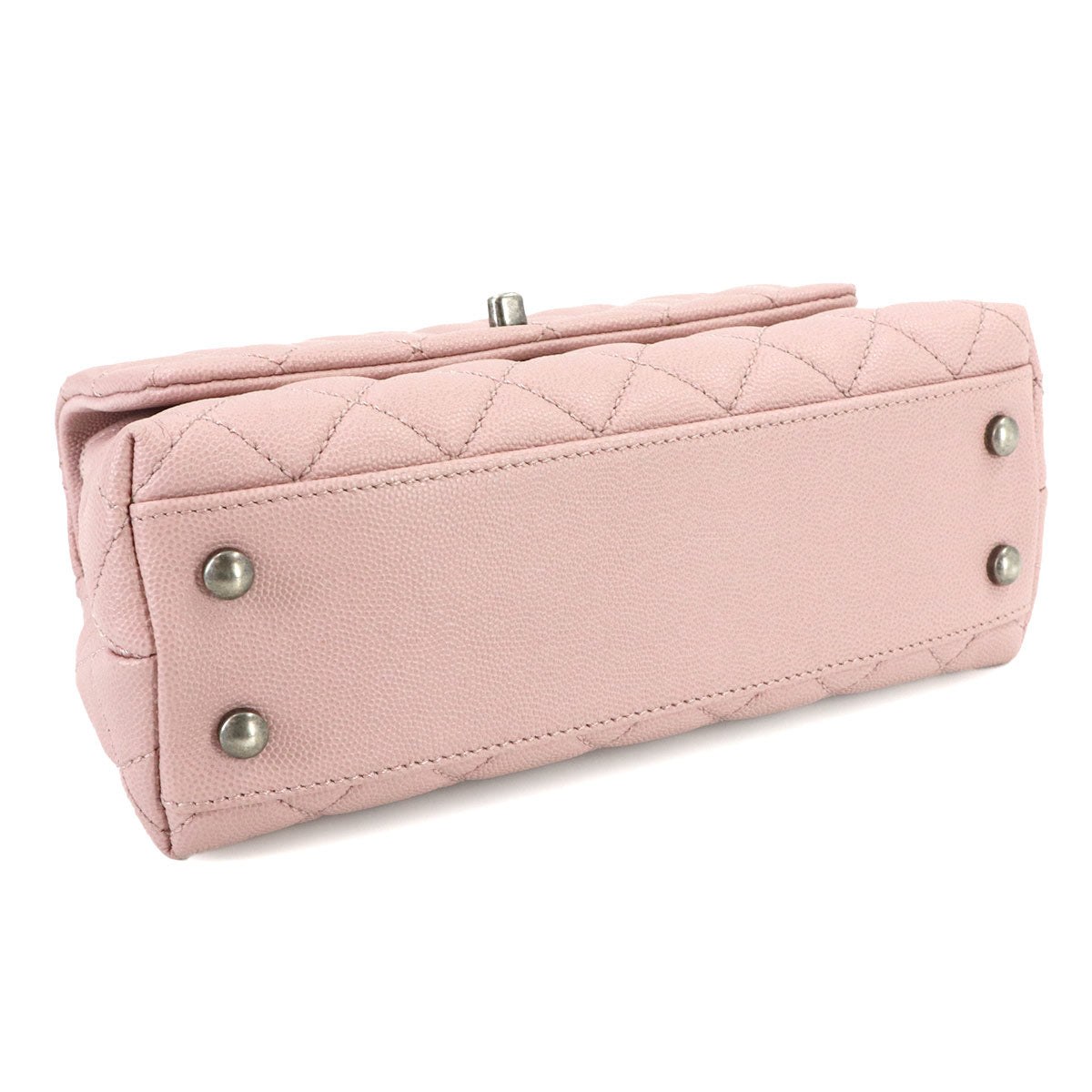 Matelasse Hand Shoulder Bag Leather Pink A92990 Purse