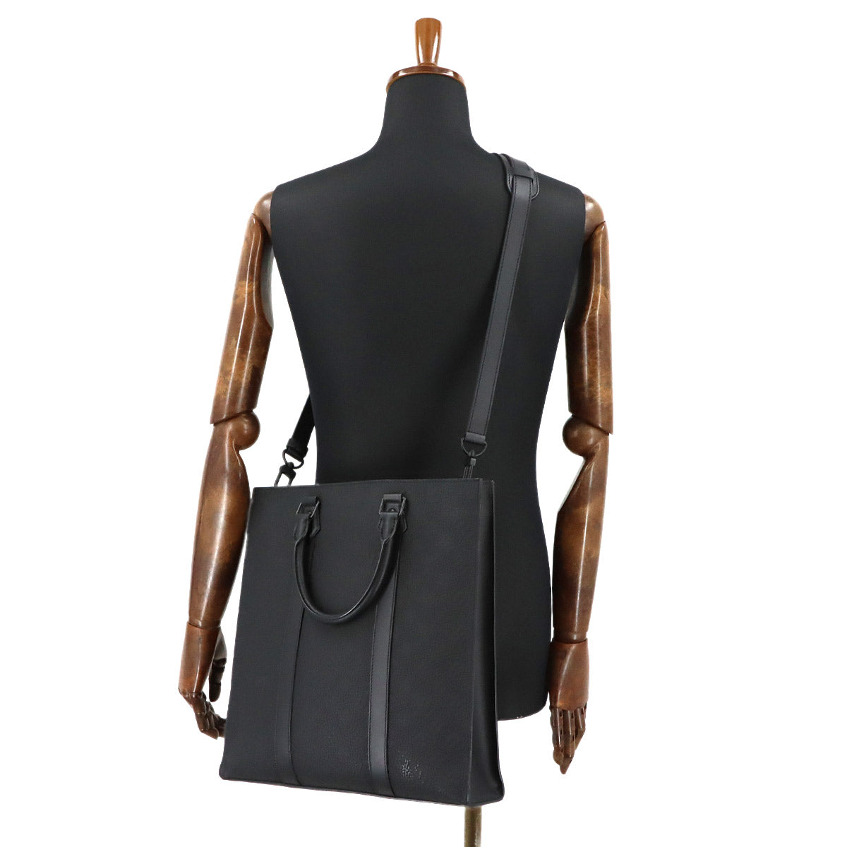 Monogram Taurillon Sac Plat 2way Tote Bag Leather M21866