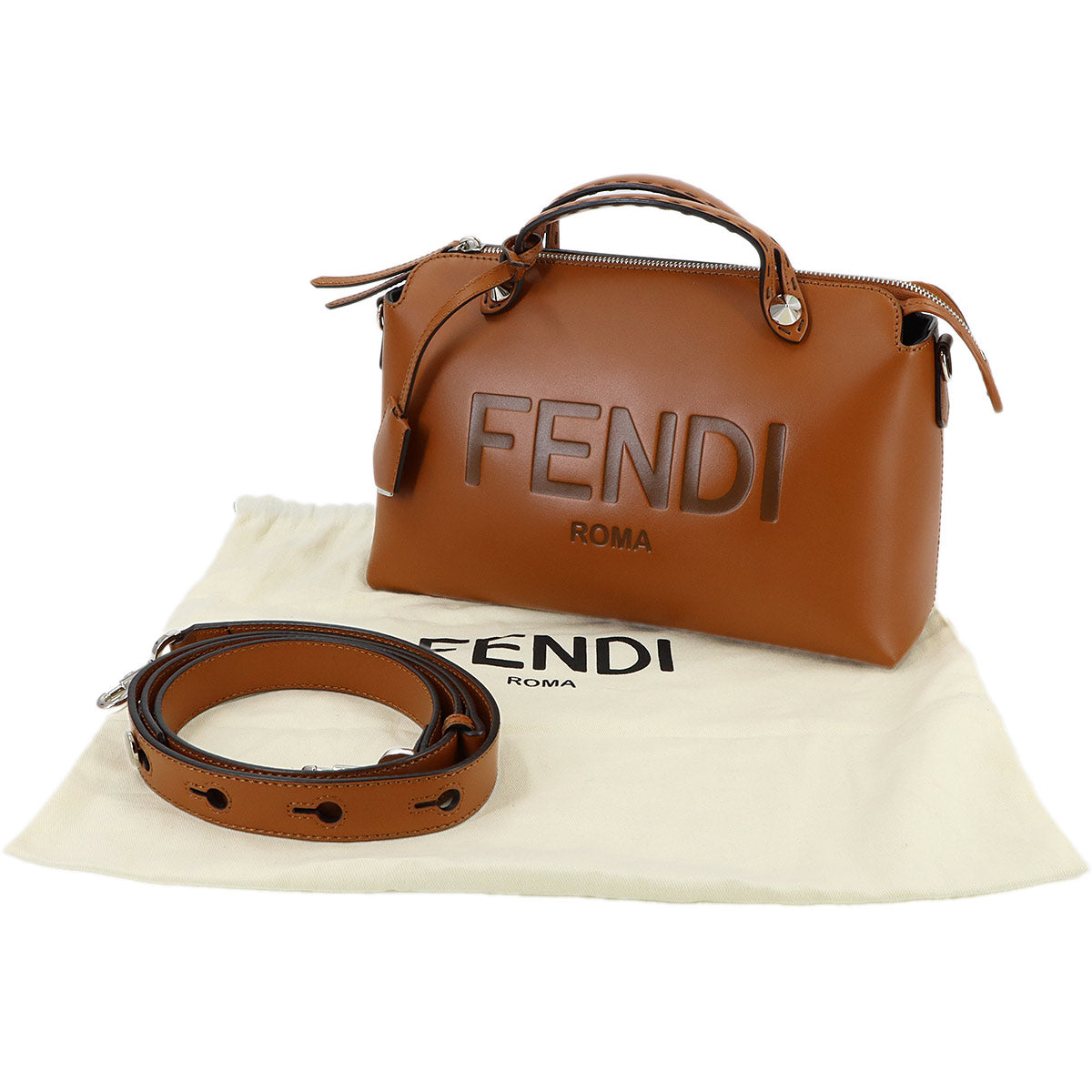 By The Way Medium 2way Hand Shoulder Bag Leather Brown 8BL146