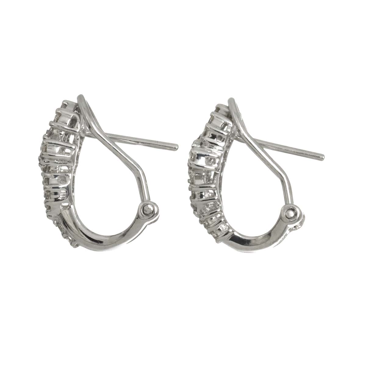 Diamond Earrings Pierced 14K K14 WG 585