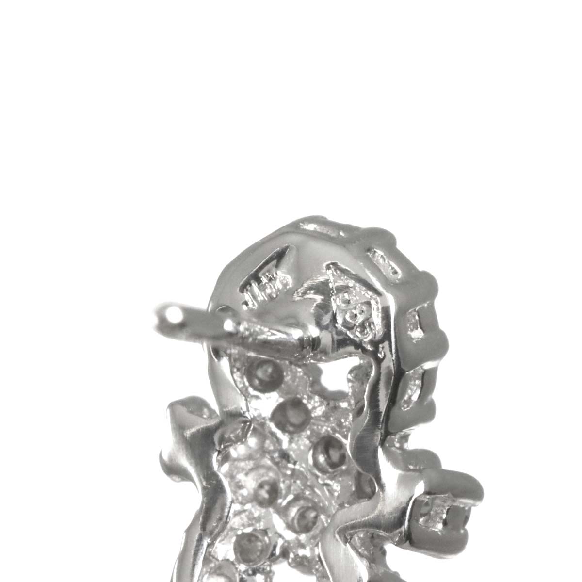 Diamond Earrings Pierced 14K K14 WG 585