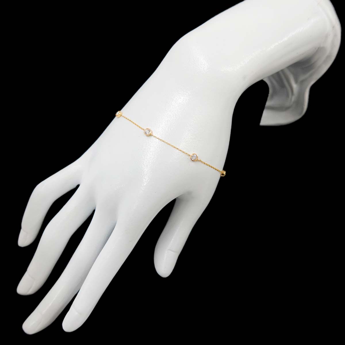 Diamond 0.50ct Bracelet K18 YG Yellow Gold 750