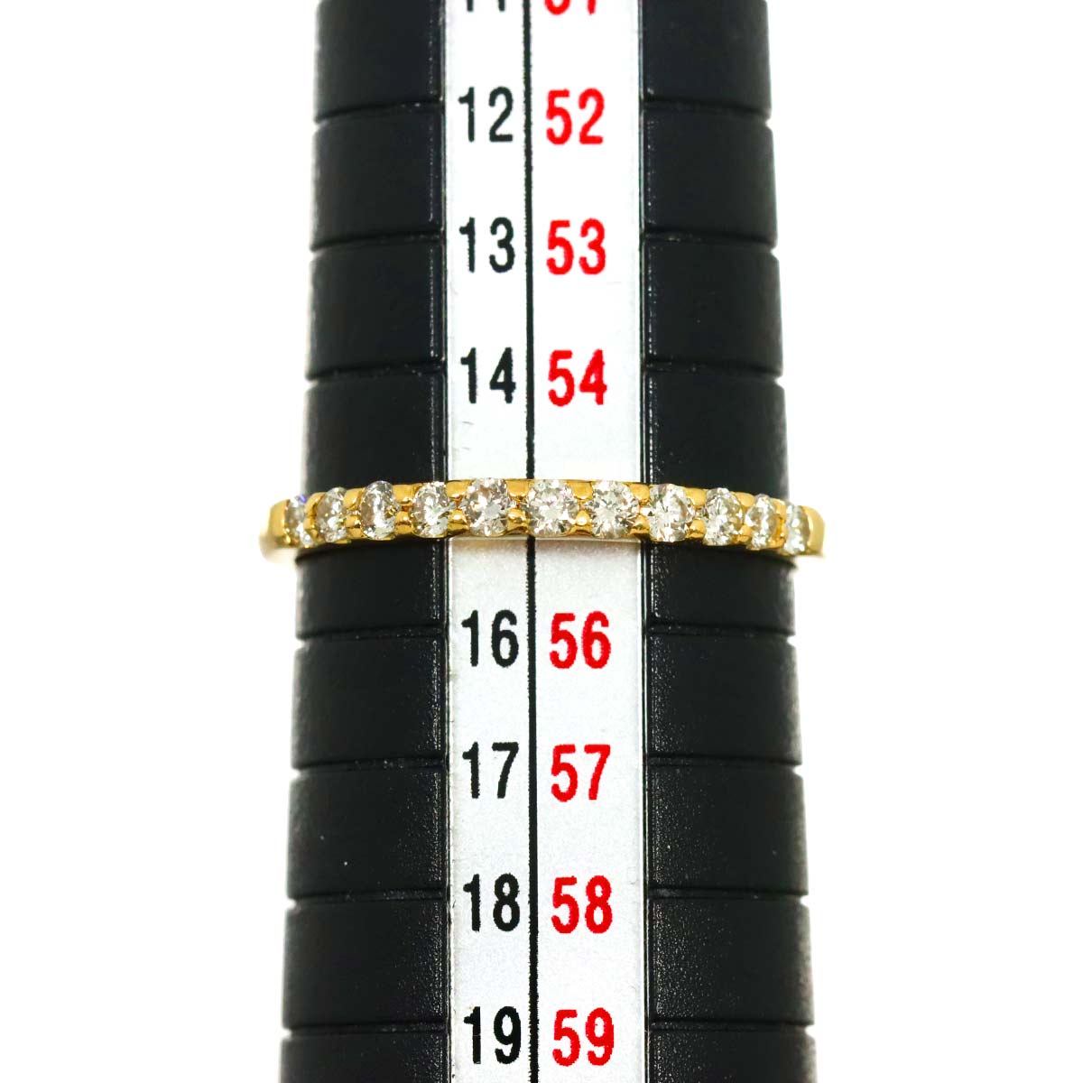 Diamond 0.32ct Ring 18K YG Yellow Gold 750 Size7.25-7.5(US)