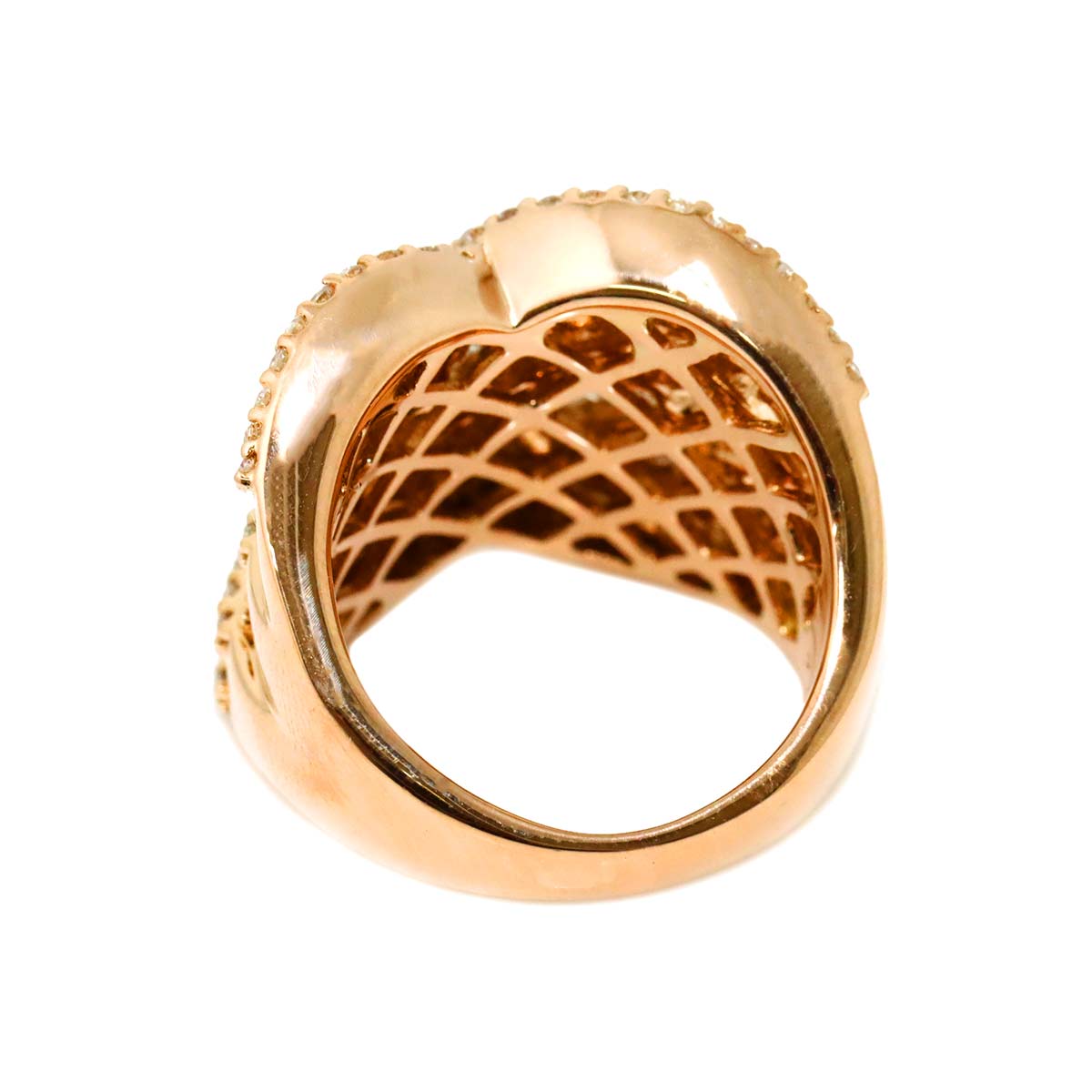 Diamond 2.44ct Ring 18K PG Pink Gold 750 size6-6.25
