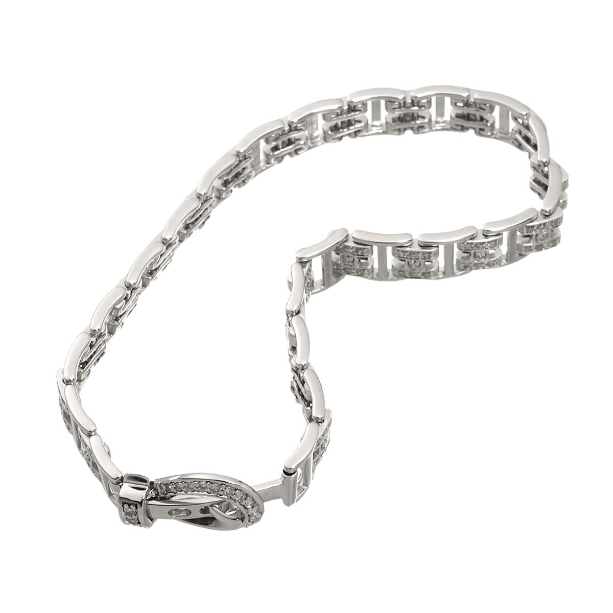 Diamond 1.25ct Bracelet 18K K18 WG White Gold 750