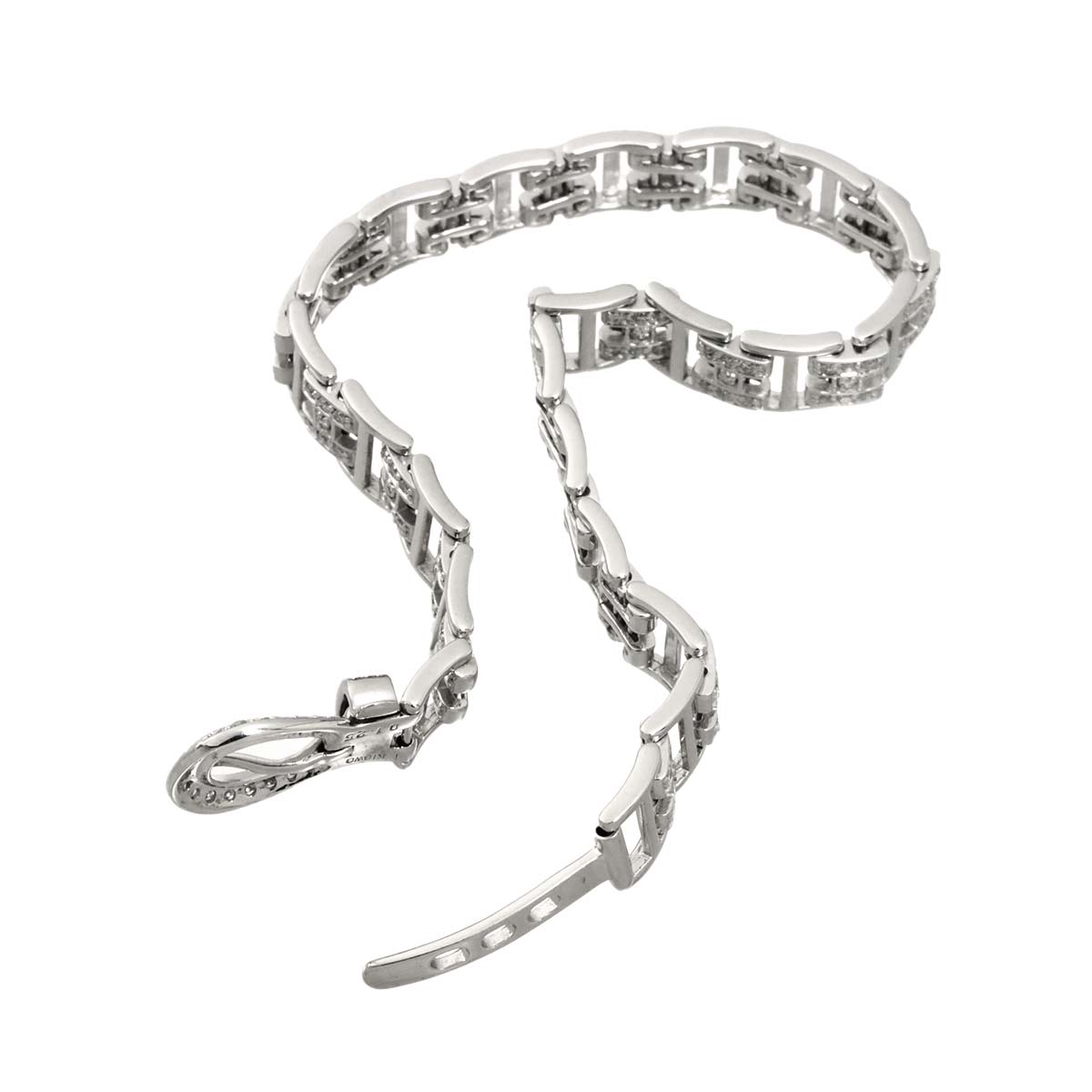 Diamond 1.25ct Bracelet 18K K18 WG White Gold 750