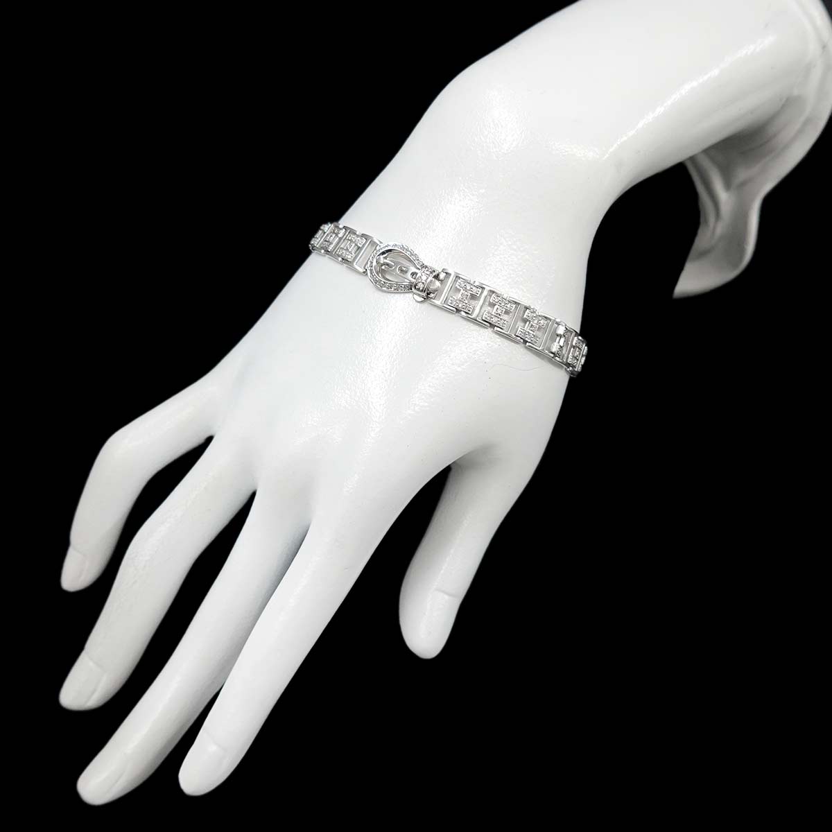 Diamond 1.25ct Bracelet 18K K18 WG White Gold 750