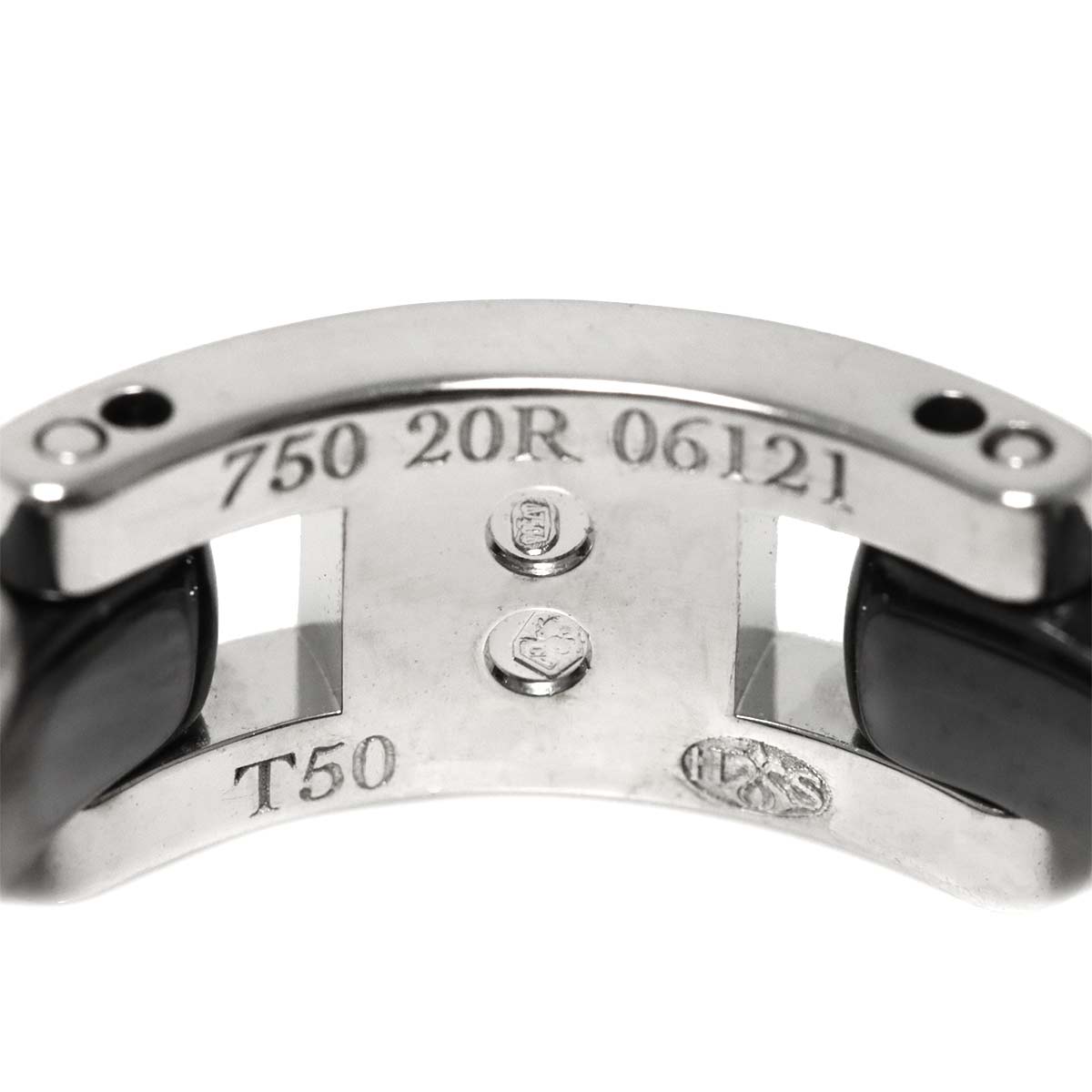 ULTRA MM Diamond Ring Ceramic 18K WG 750 Size50 5.25(US)