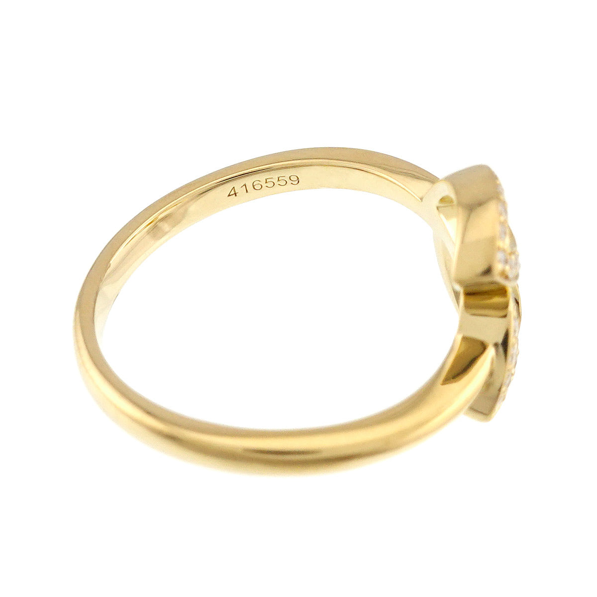 Lily Cluster Mini Diamond Ring 18K YG 750 Size7.25(US)