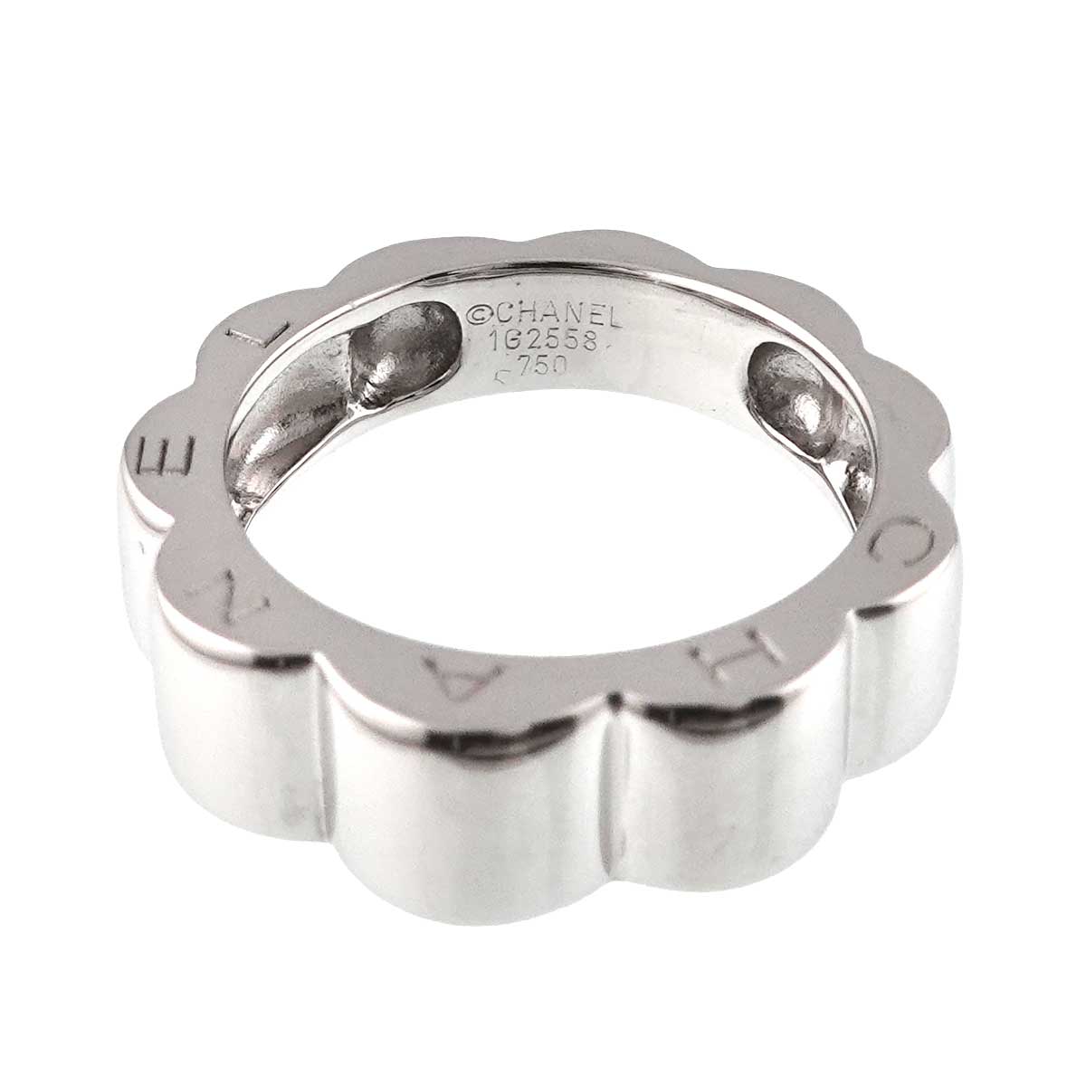 Profile de Camellia Ring 18K WG 750 Size4.5(US)