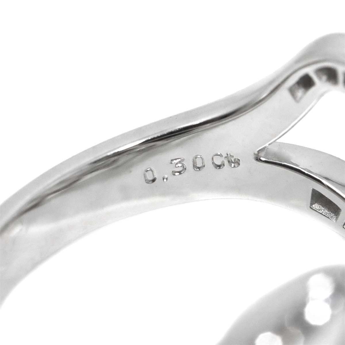 Diamond 0.30ct Ring 18K WG 750 size9-9.5(US)