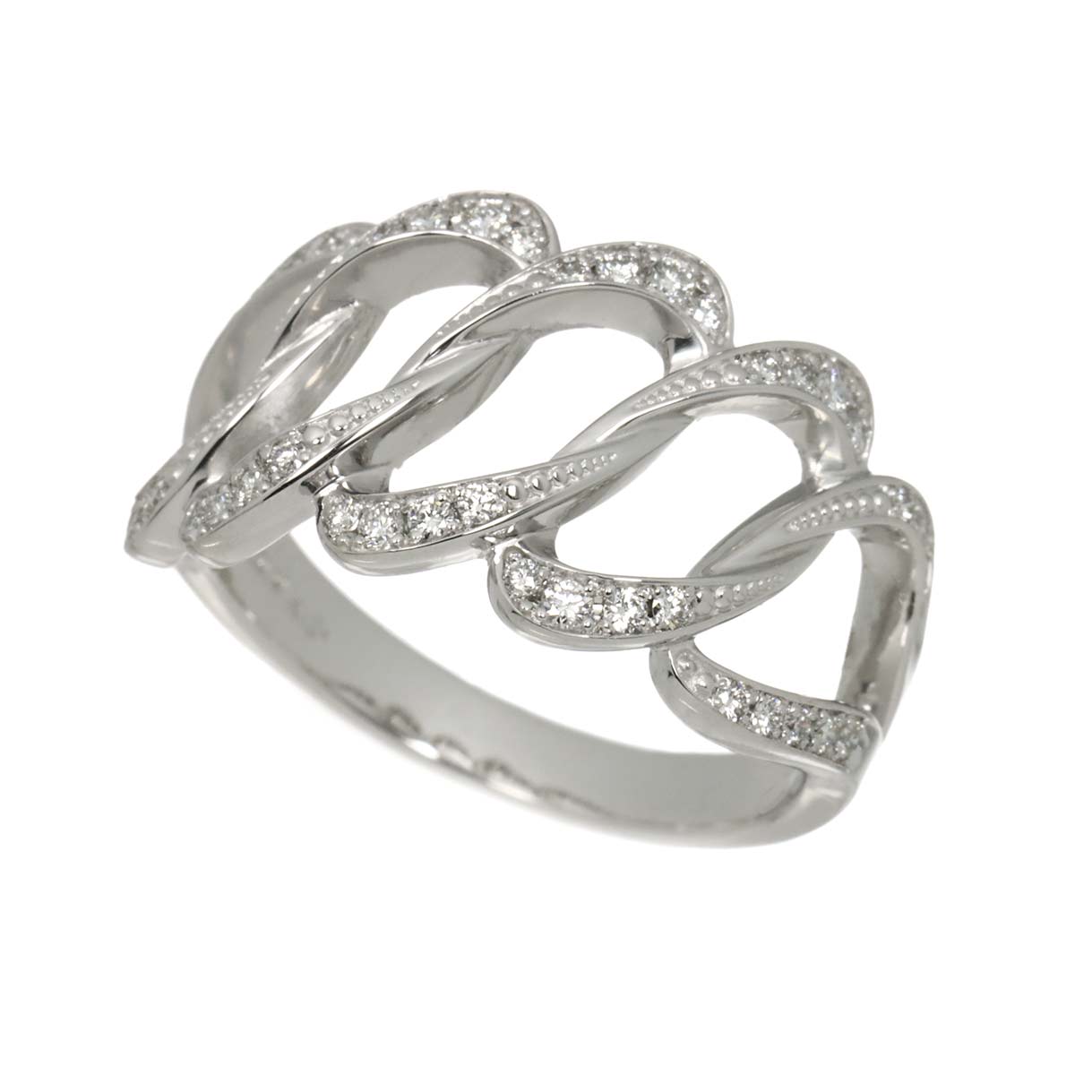 Diamond 0.30ct Ring 18K WG 750 size9-9.5(US)
