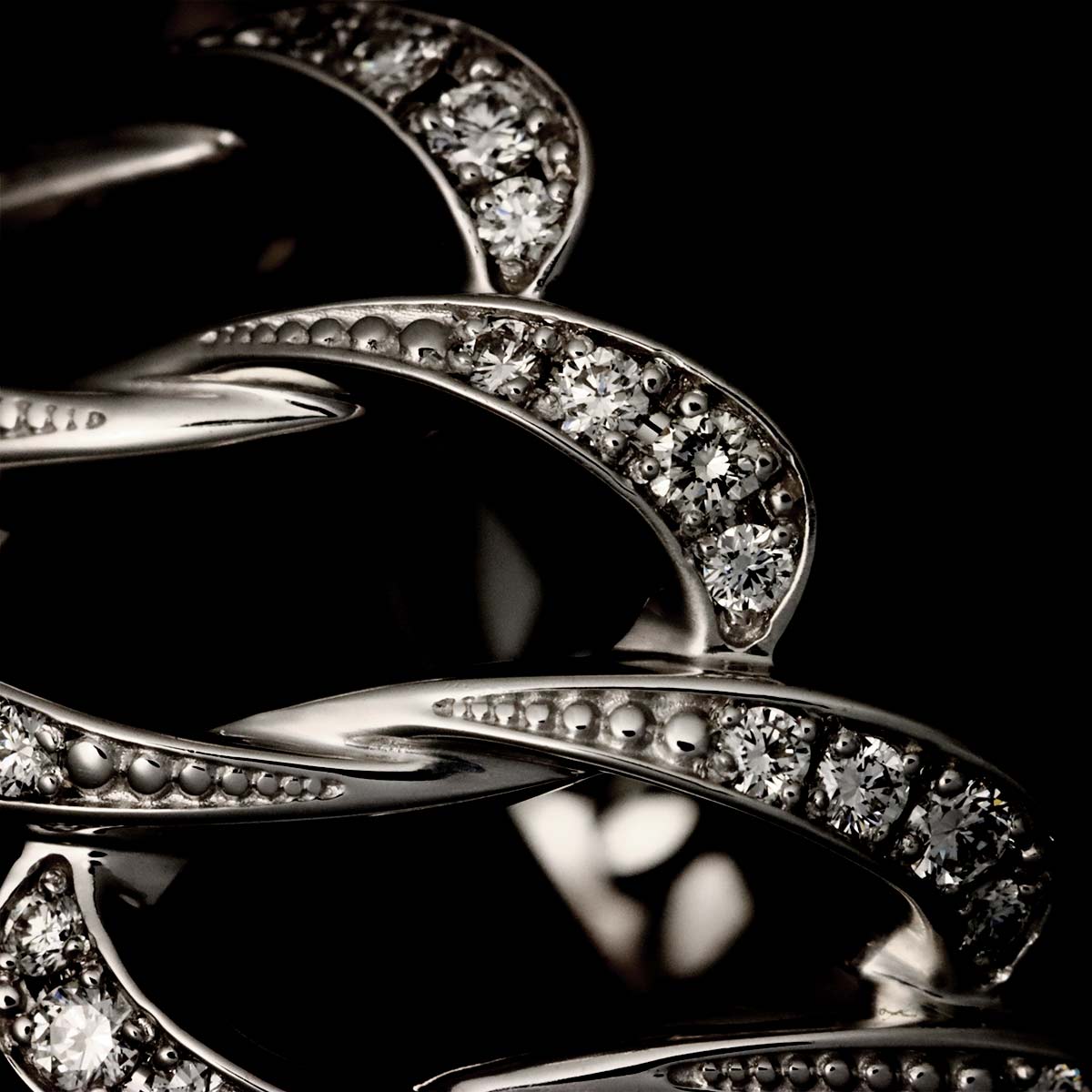 Diamond 0.30ct Ring 18K WG 750 size9-9.5(US)