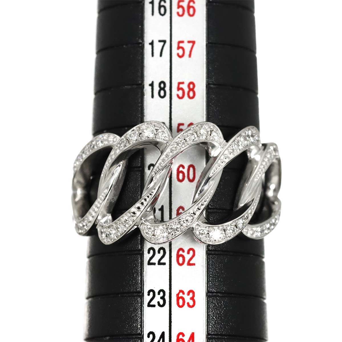 Diamond 0.30ct Ring 18K WG 750 size9-9.5(US)