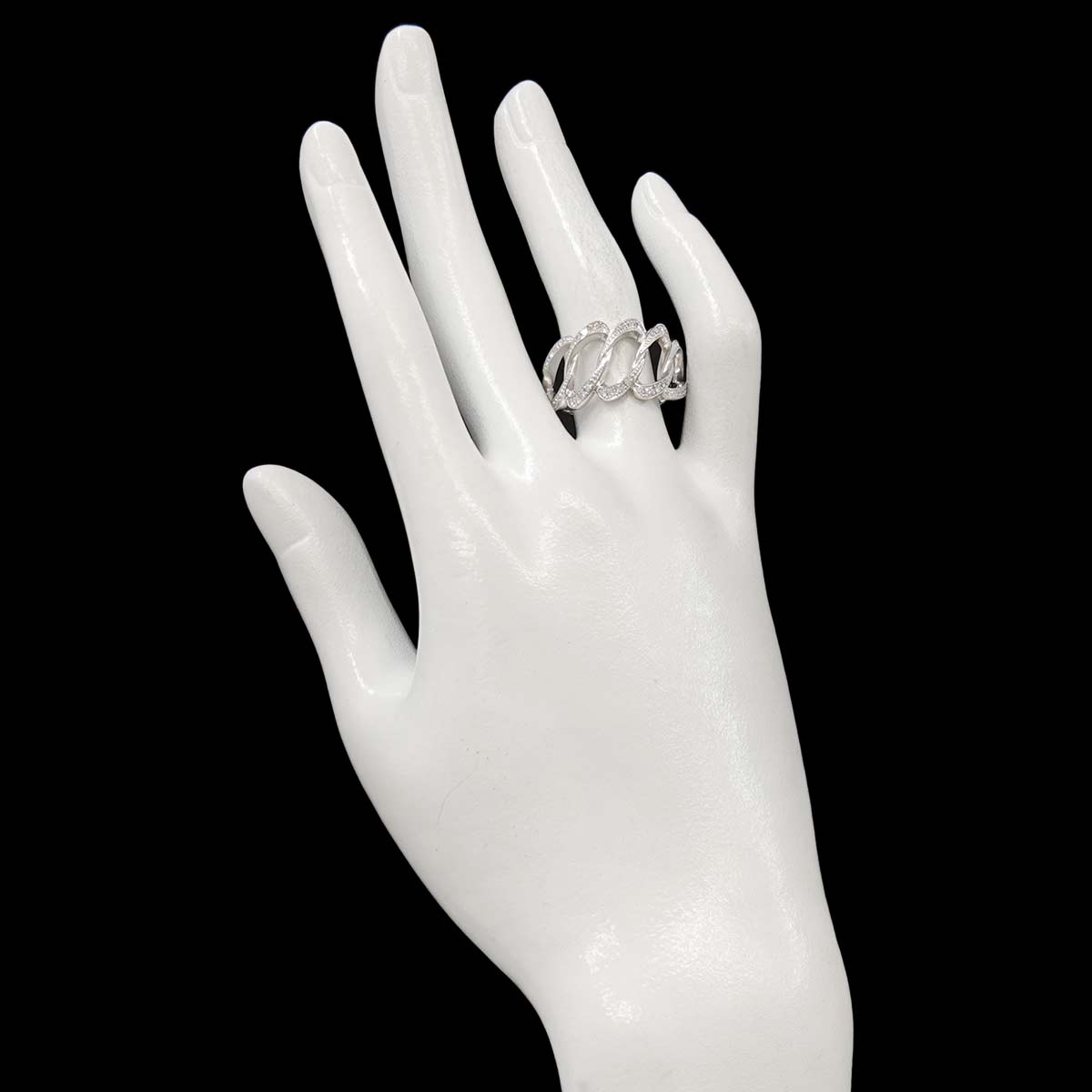Diamond 0.30ct Ring 18K WG 750 size9-9.5(US)