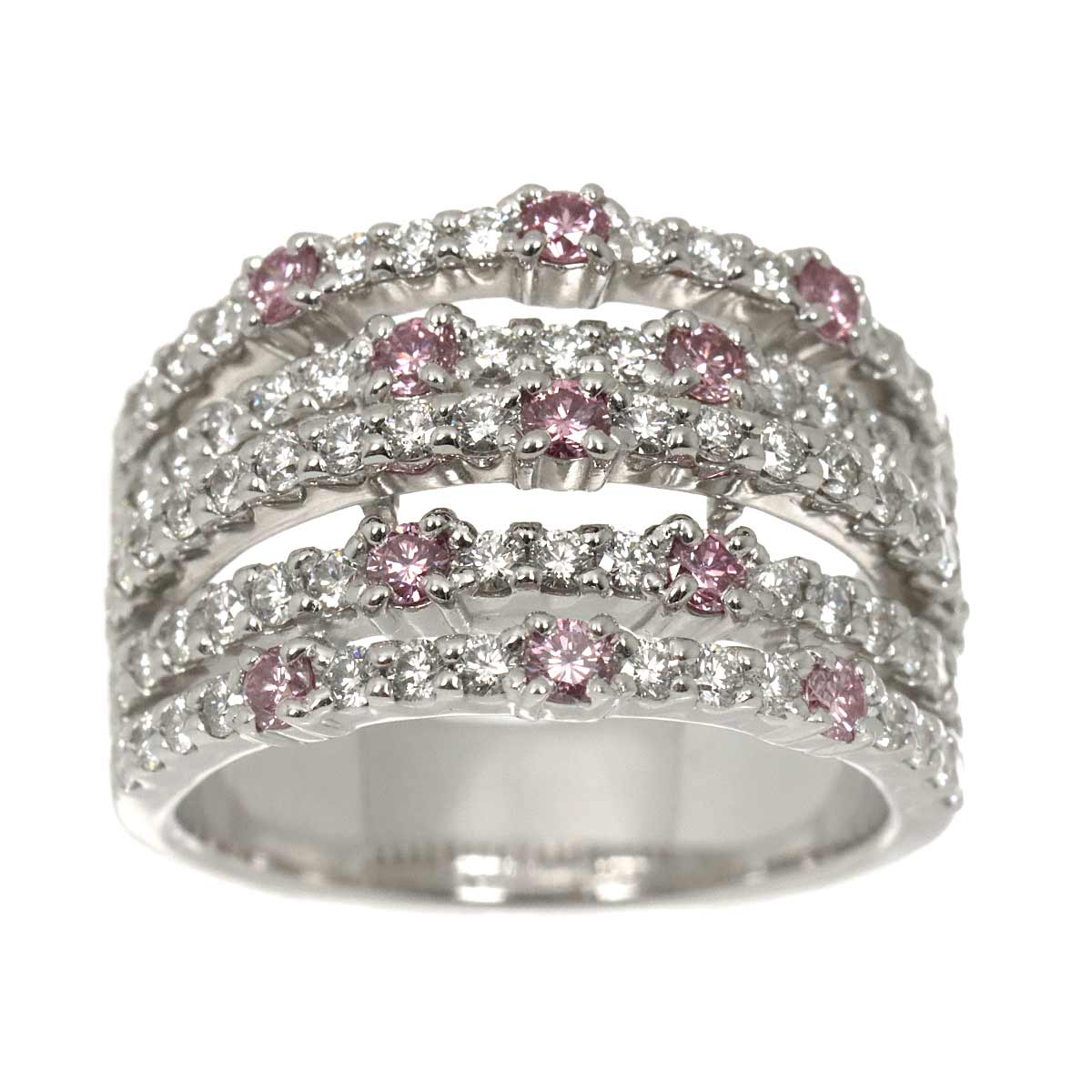 PinkDiamond 1.41ct Ring 18K White Gold 750 Size6(US)