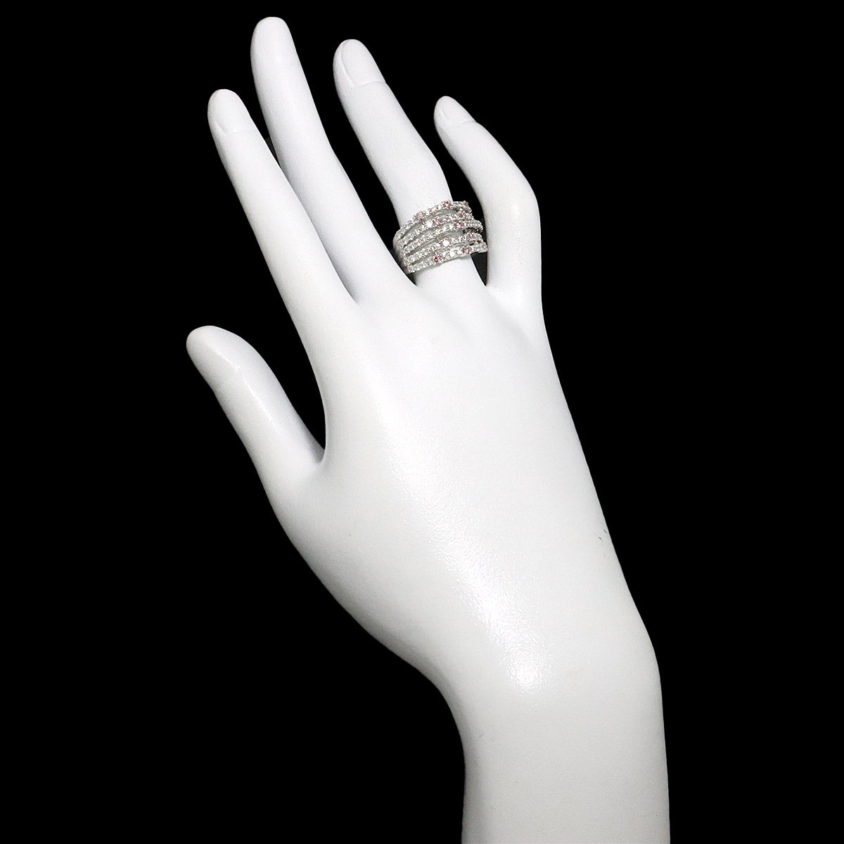 PinkDiamond 1.41ct Ring 18K White Gold 750 Size6(US)