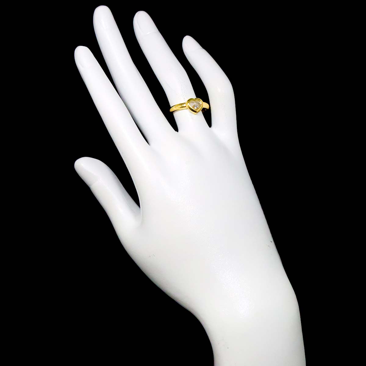 Happy Diamond Ring 18K YG 750 Size6.5-6.75(US)