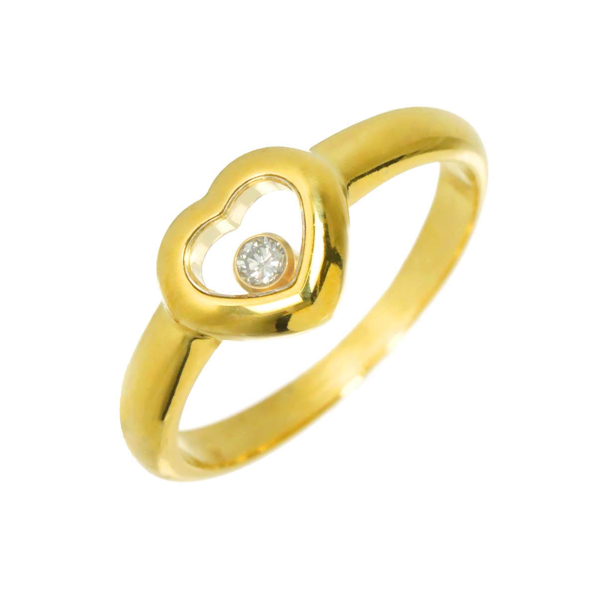 Happy Diamond Ring 18K YG 750 Size6.5-6.75(US)
