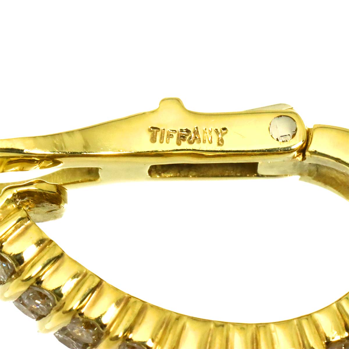 Diamond Earrings Clip on 18K Yellow Gold 750
