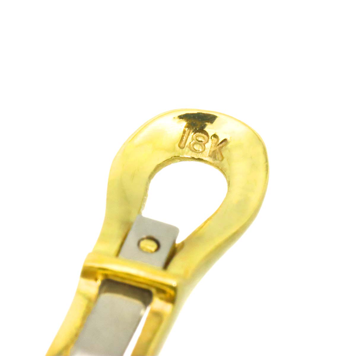 Diamond Earrings Clip on 18K Yellow Gold 750