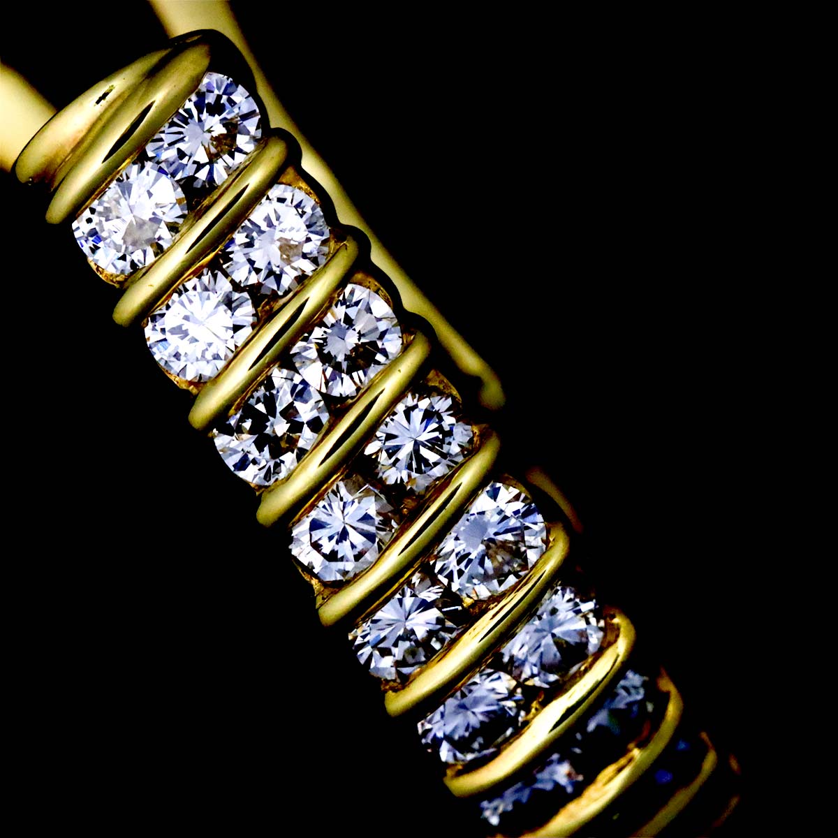 Diamond Earrings Clip on 18K Yellow Gold 750