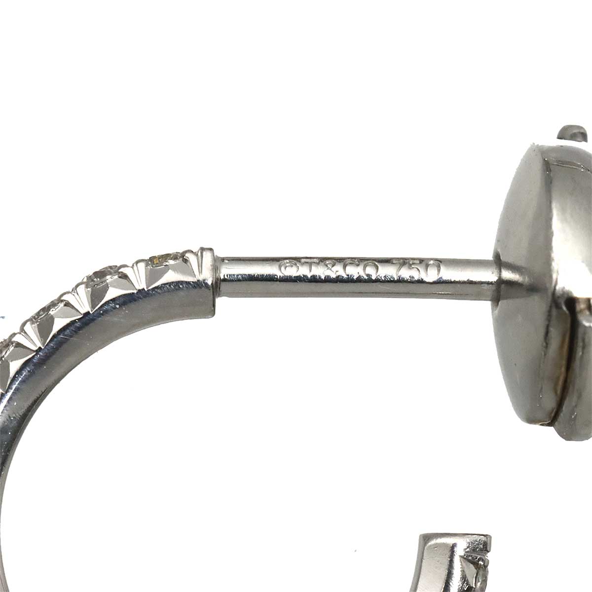 Metro SM Diamond Earrings Pierced 18K White Gold 750
