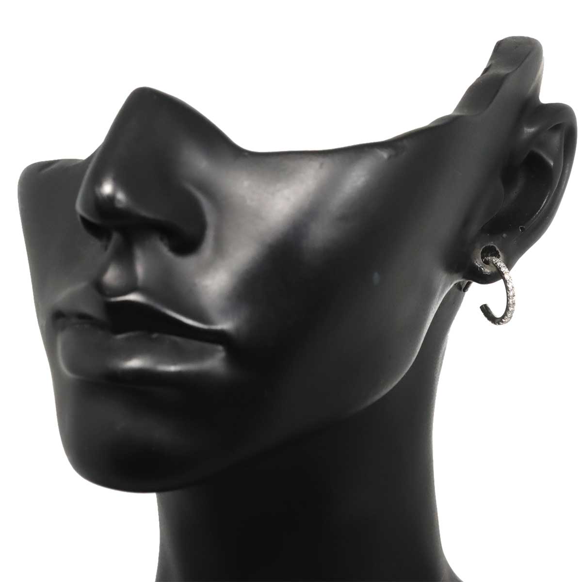 Metro SM Diamond Earrings Pierced 18K White Gold 750