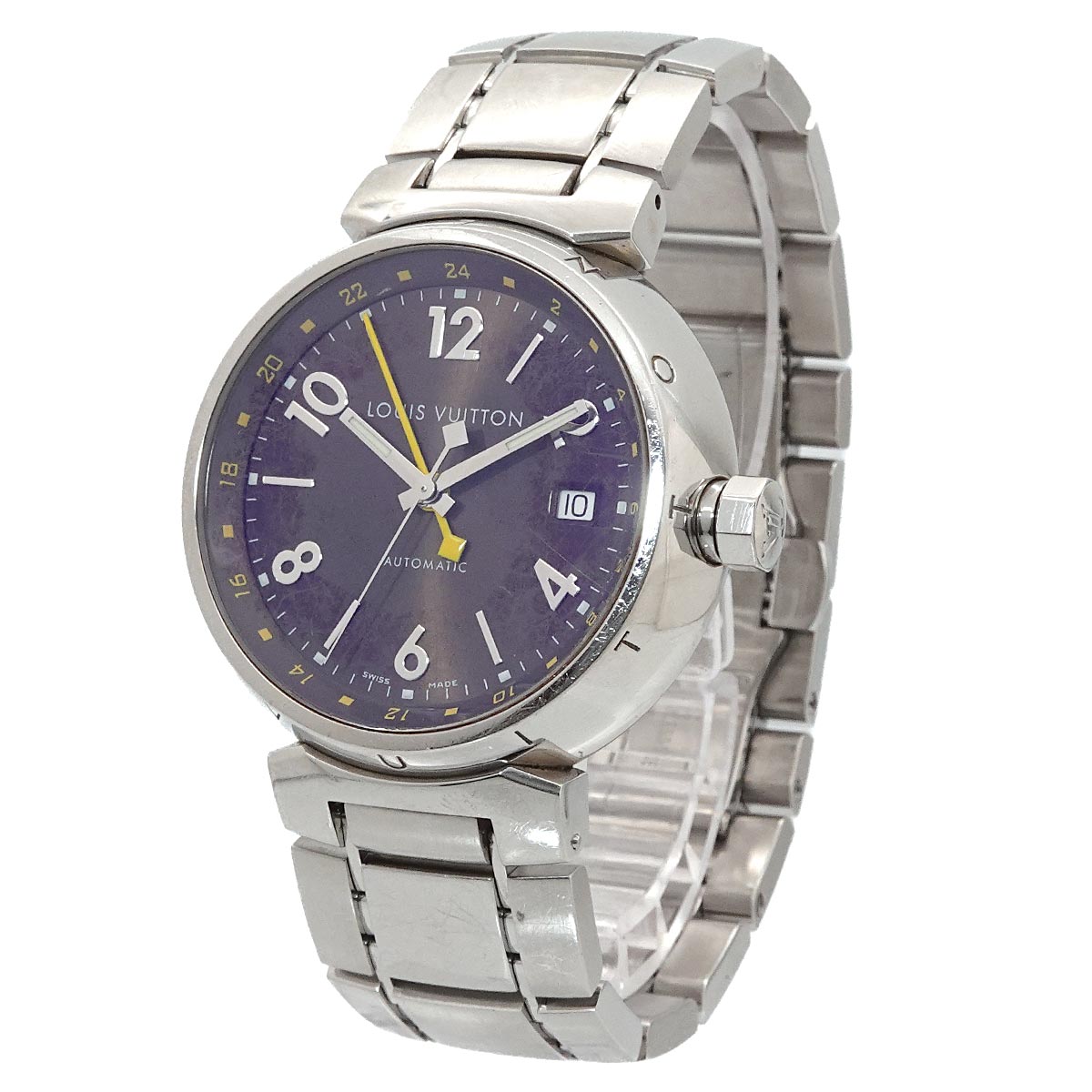 Tambour GMT Automatic Date Brown Dial Mens Watch