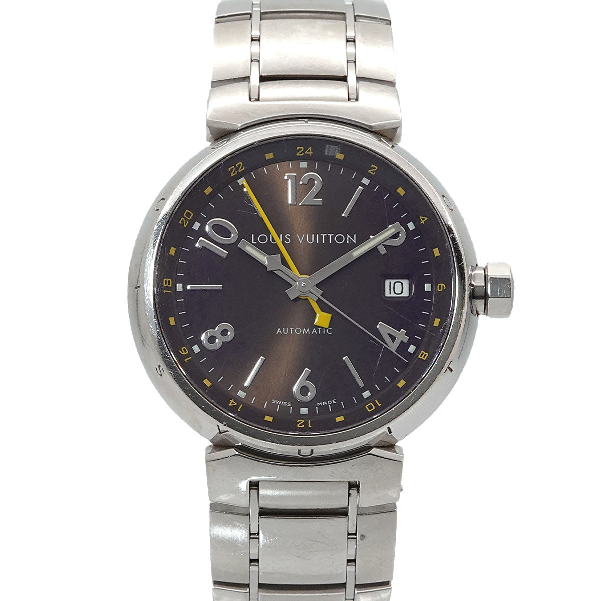 Tambour GMT Automatic Date Brown Dial Mens Watch