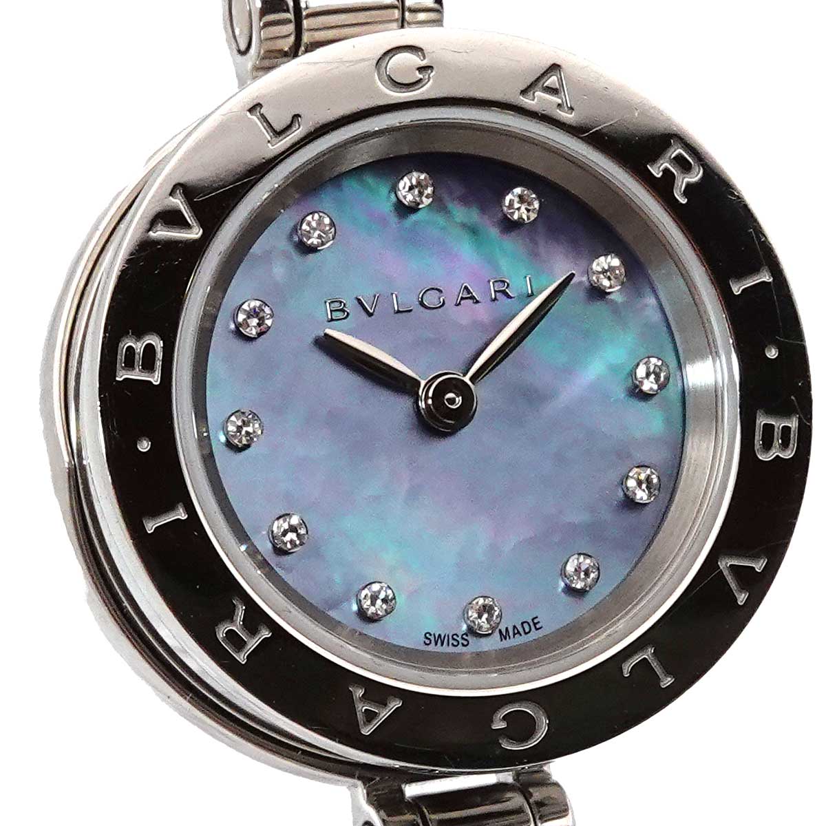B-zero1 BZ23S 12P Diamond Quartz Blue shell Dial Ladies Watch