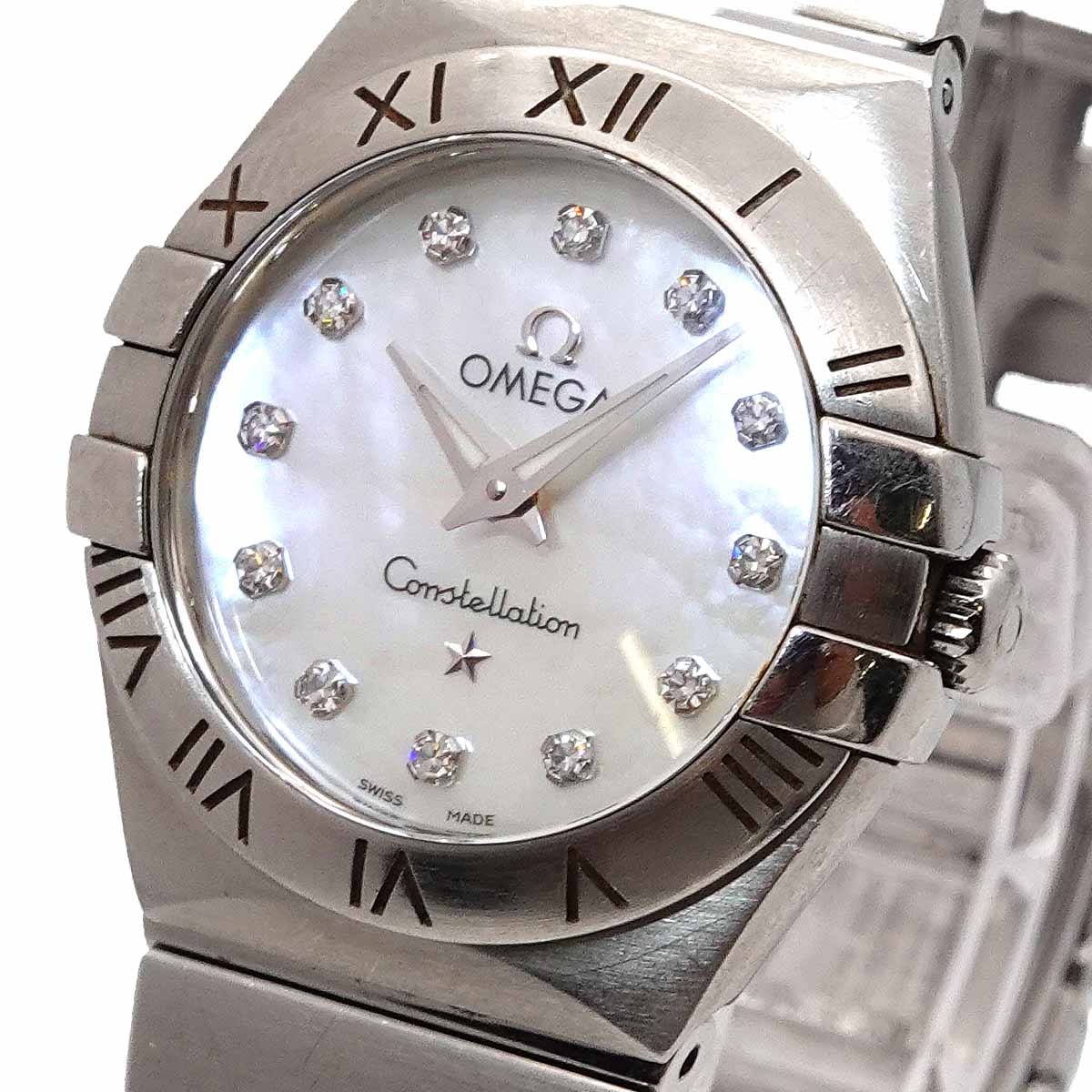 Constellation 123 10 24 60 55 001 12P Diamond White Shell Dial