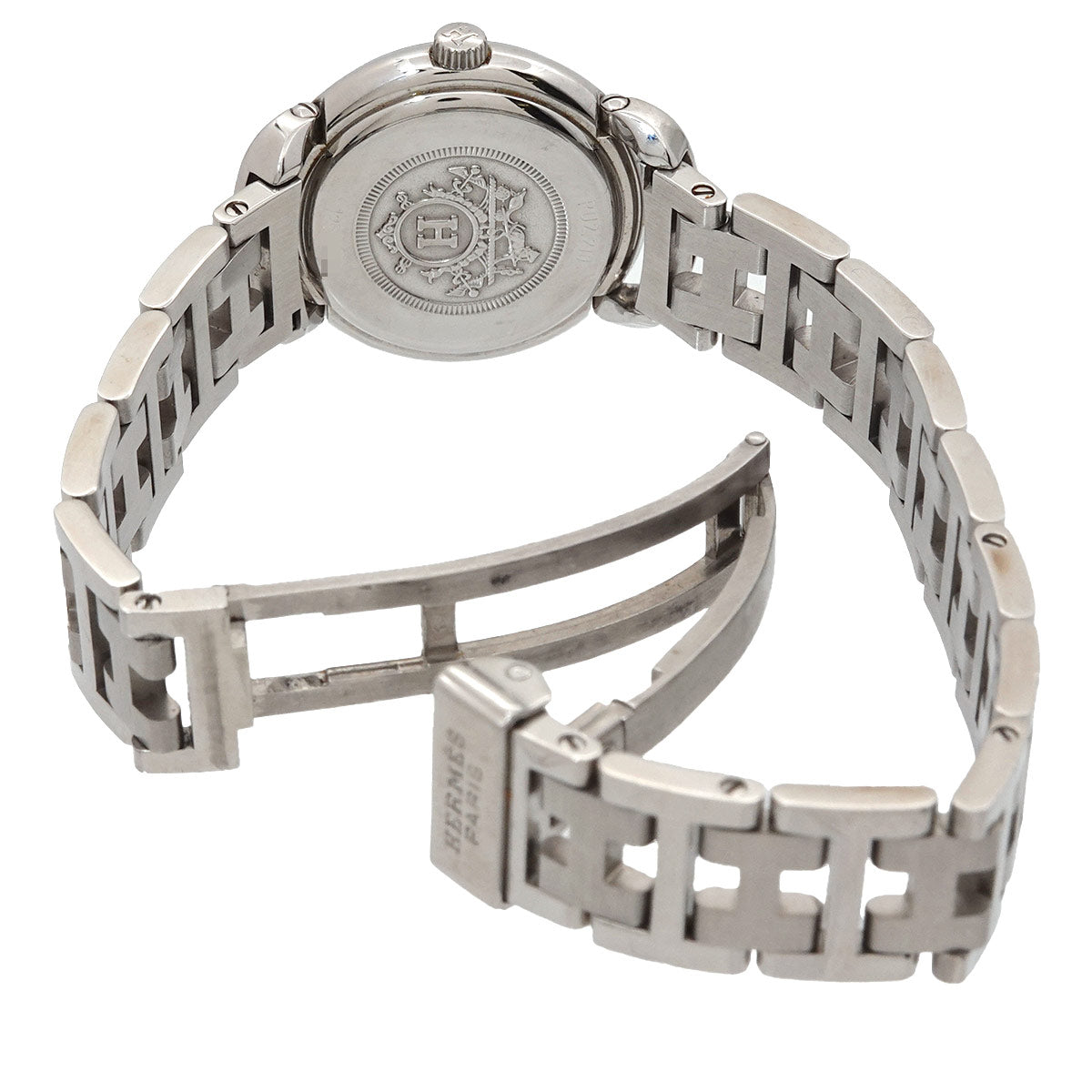 HERMES Pullman PU2 210 Date Quartz White Dial Ladies Watch