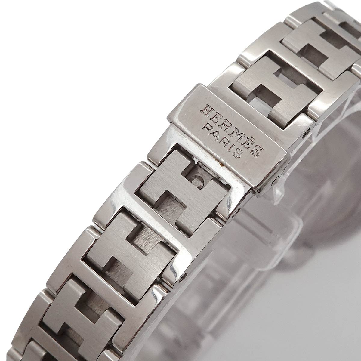 HERMES Pullman PU2 210 Date Quartz White Dial Ladies Watch