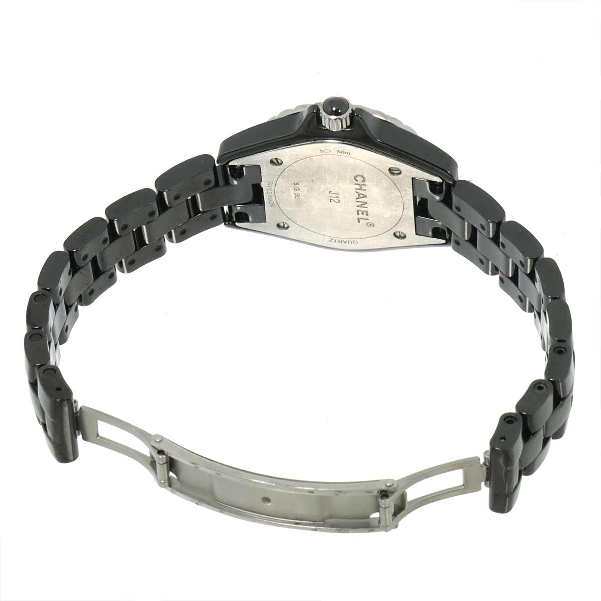 J12 29mm H2569 8P Diamond Quartz Black Dial Ladies Watch