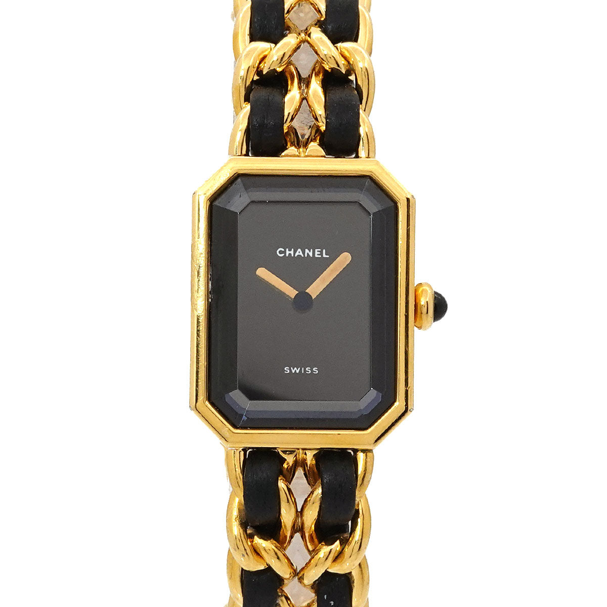 Premiere Size L H0001 Vintage Quartz Black Dial Ladies Watch